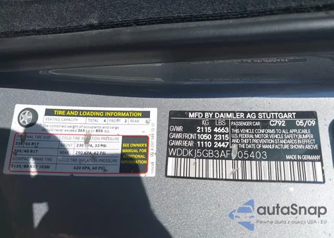 2010 Mercedes-Benz E 350 z USA, uszkodzony, nr VIN WDDKJ5GB3AF005403